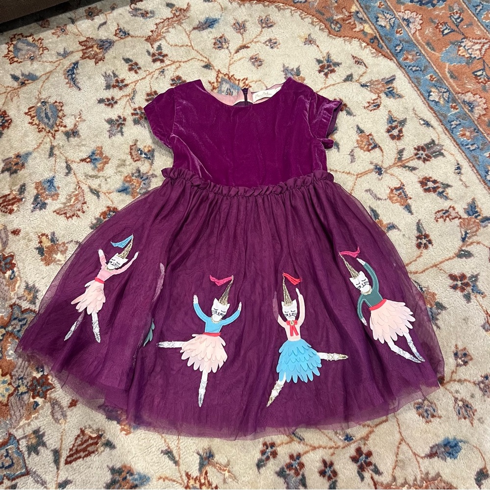 Mini Boden Purple Velvet & Tulle Ballerina Dress